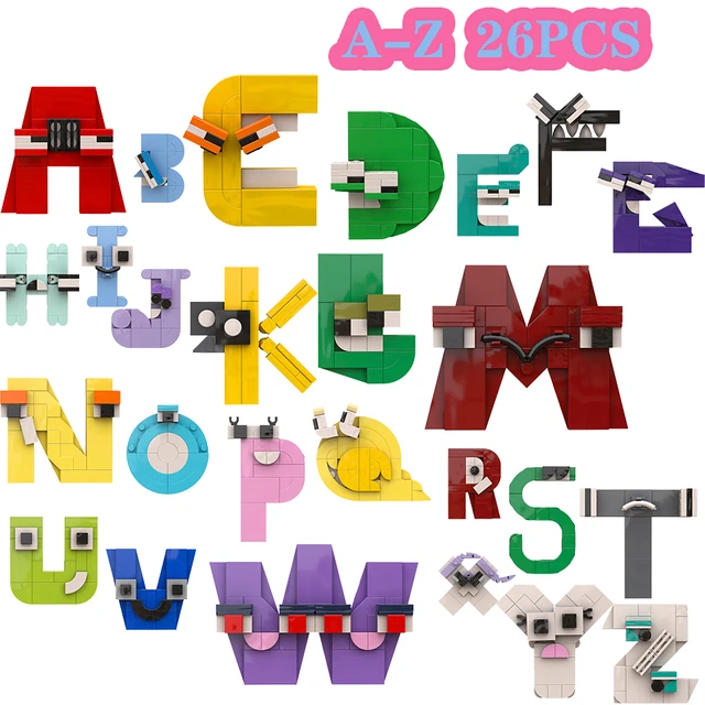 26 Style Alphabet Lore Building Blocks Kit English Letters (A-Z