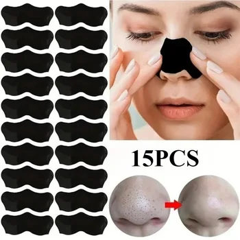 15pcs Blackhead Nose Strips Deep Cleansing Nasal Spot Facial Dot Stickers Nose Mask Shill For Acne & Black Head - Dropship 1