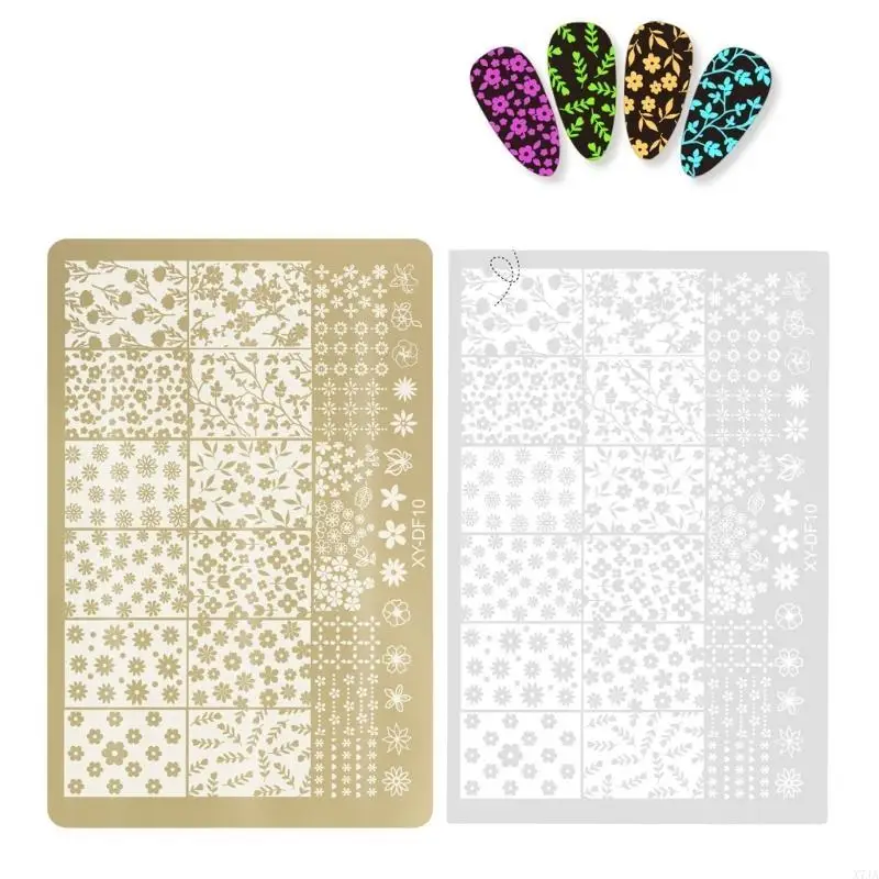 1Set Art Stamping Temeplates Art Stamping Plates DIY Tools X7JA
