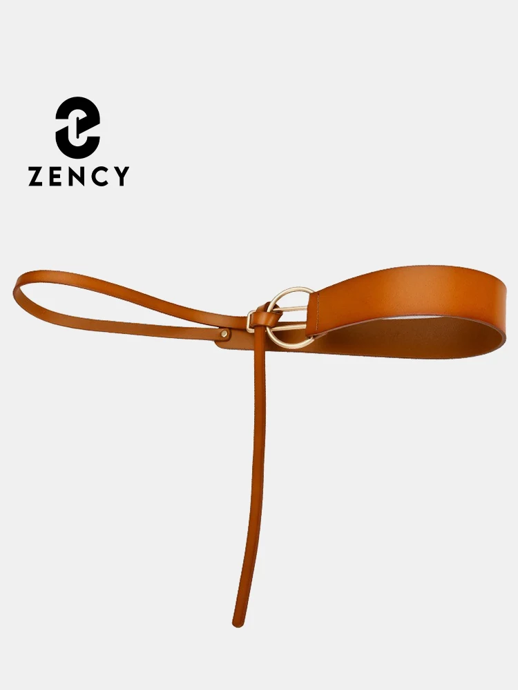 

Zency Women Skinny Leather Belt For Dresses Coat Shirt Elegant Knot Decorative Retro Ladies Waist Belt 110cm Golden Buckle 2024