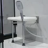 Accessible Wall Mounted Folding Chair for Adult Adjutable Shower Chair,Leg Supported Shower Stool, Disability Aids Toilet Stools 1