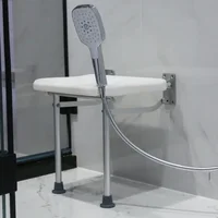 Accessible Wall Mounted Folding Chair for Adult Adjutable Shower Chair,Leg Supported Shower Stool, Disability Aids Toilet Stools 1