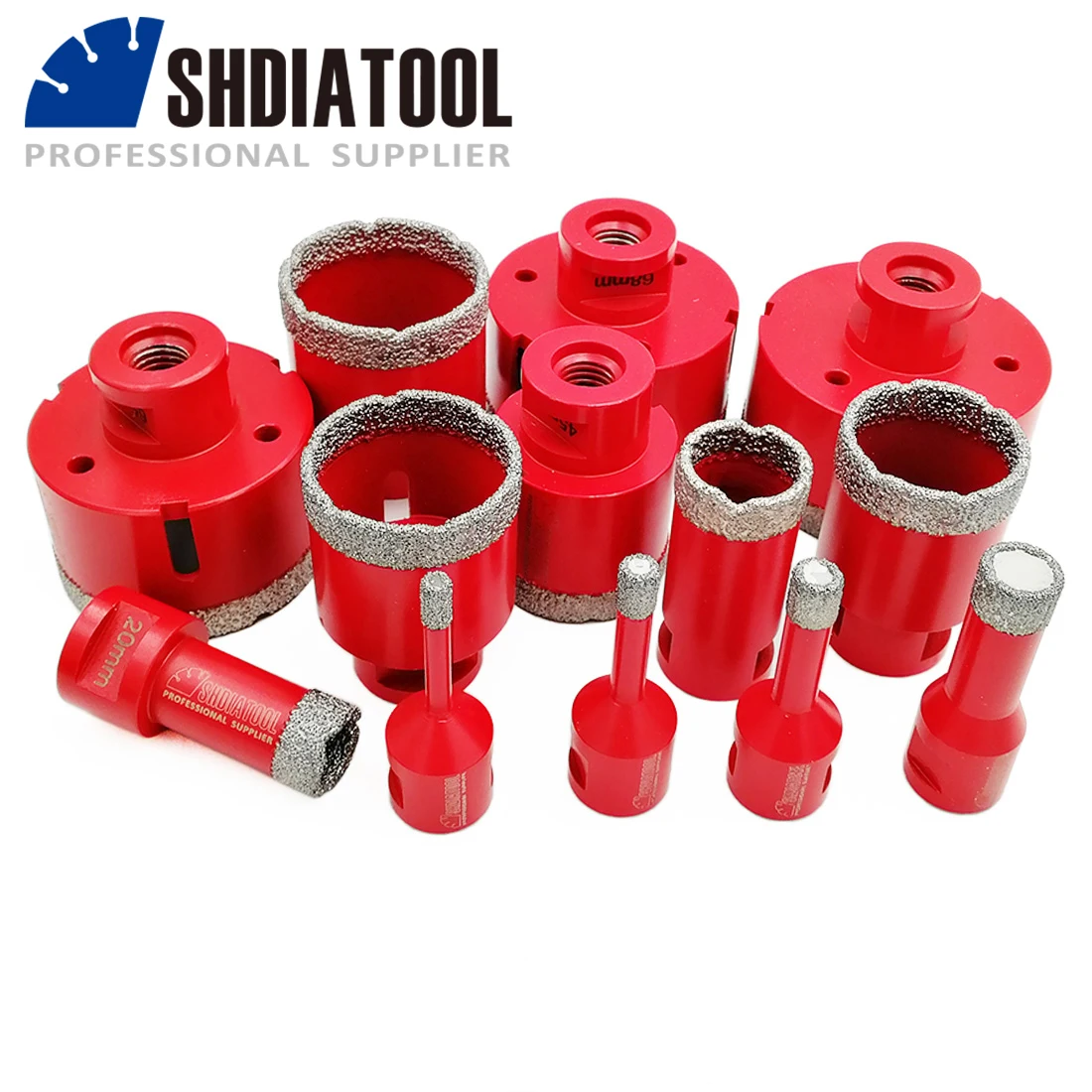 SHDIATOOL 1pc M14 Dia6-75mm Vacuum Brazed Diamond Drilling Core Bits Marble Granite Tile Quartz Porcelain Hole Saw Drill Crowns