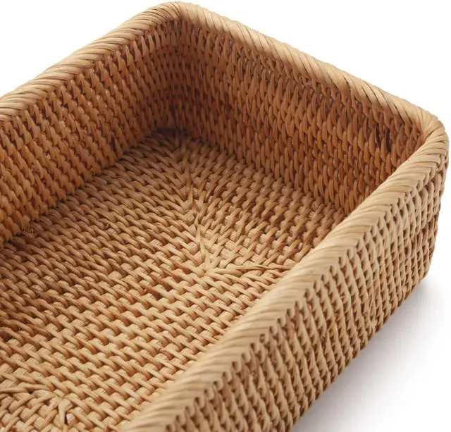 Rectangular Hand-Woven Rattan Wicker Basket Eco friendly Home Décor » Eco Trading Marketplace 8