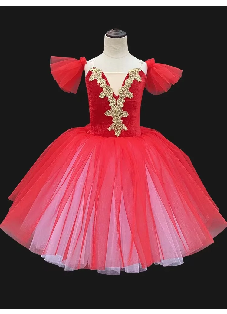 Ballet Dress Professional Romantic Tutu Long Tulle Tutus Ballet Women Girls Ballerina Party Dress