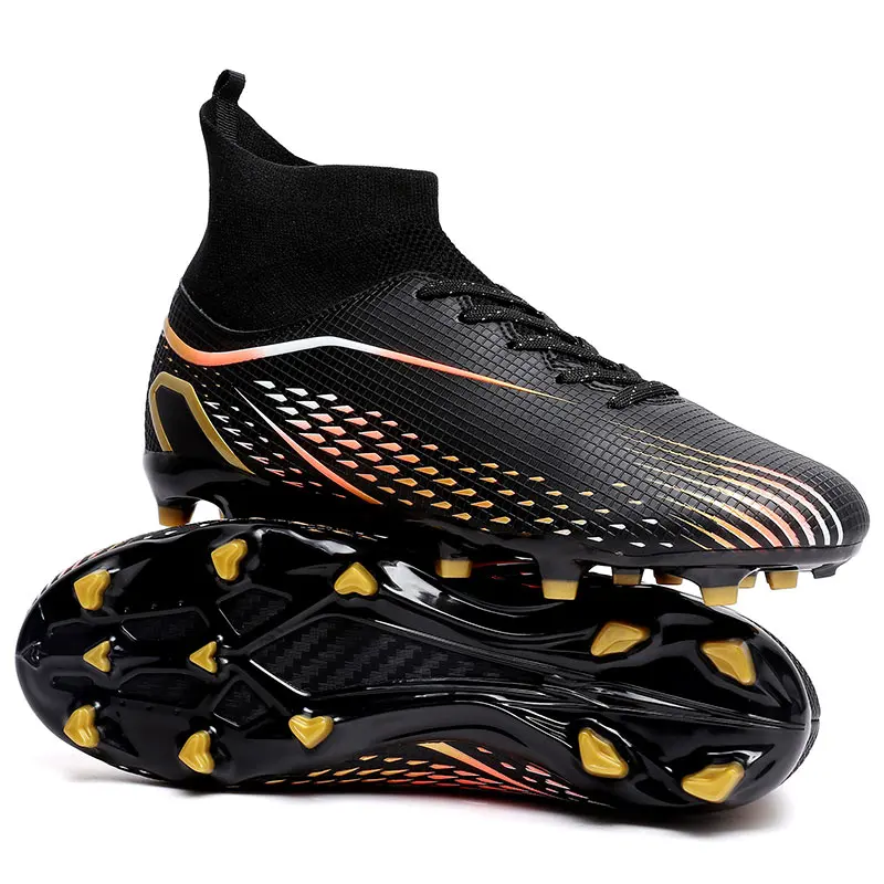 Field Boots Men's Soccer Shoes Society TF/FG Anti-slip Football Cleats Children's Outdoor Training Sports Footwear 2024_voghion.com