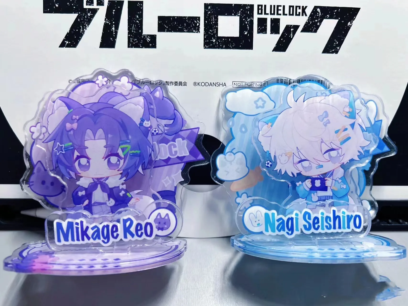 

Seishiro Nagi Reo Mikage Anime Acrylic Stand Blue Lock Desktop Display Accessories Q Version Cartoon Peripheral Room Ornament