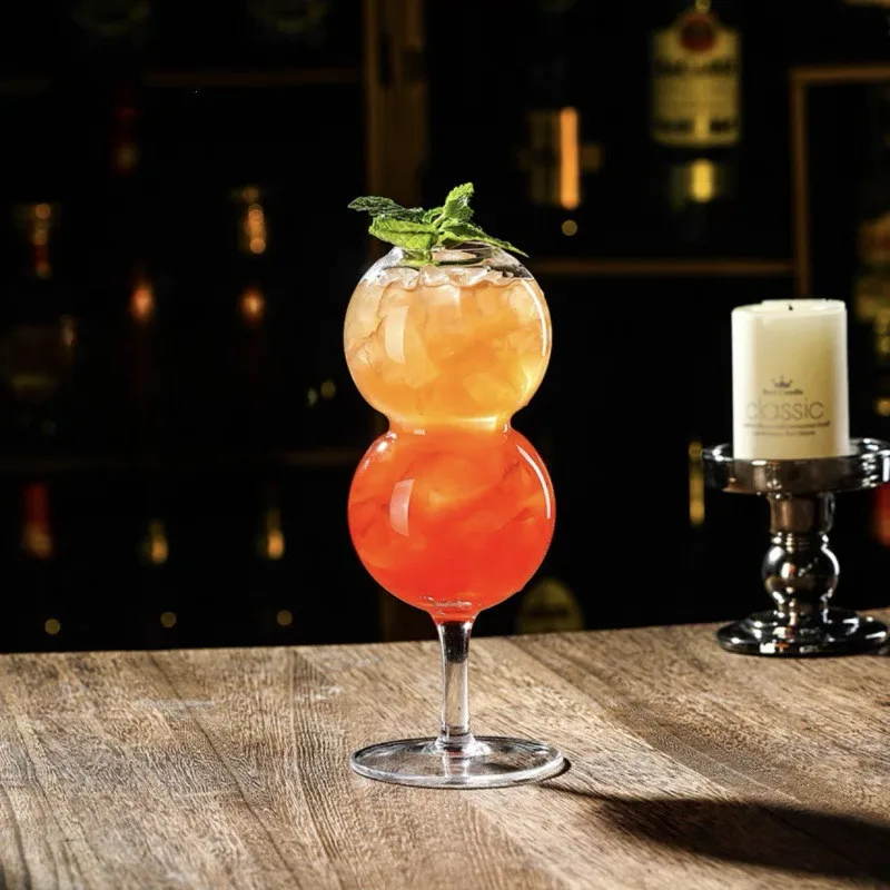Cocktail Glass Goblet Bubble Ball Glass Juice Milk Water Cup Bar Party And Restaurant Drinkware