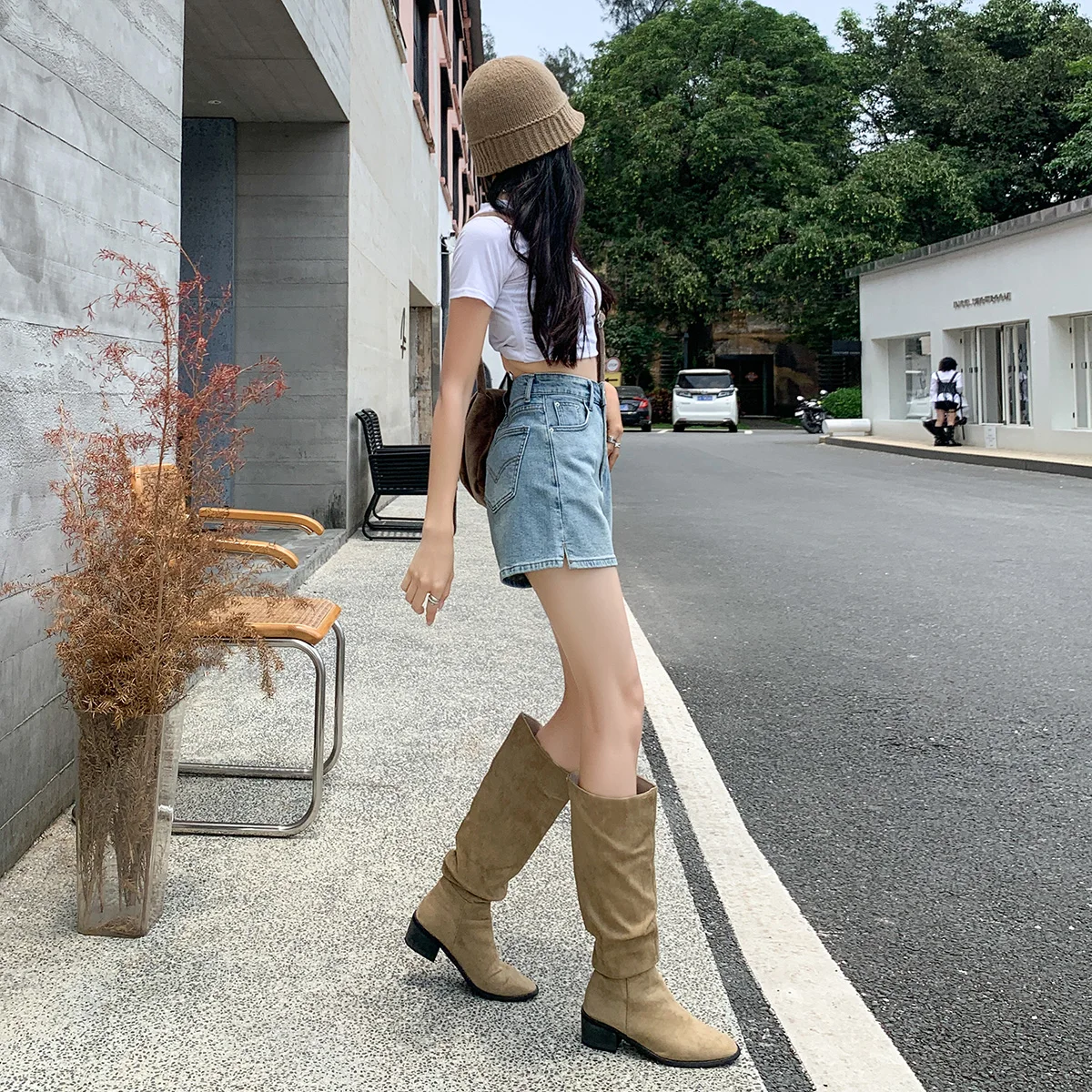 Chic Double Button Summer Women Denim Shorts High Waist Blue Wide Leg Loose Casual Jean Shorts Female Solid Streetwear All-match