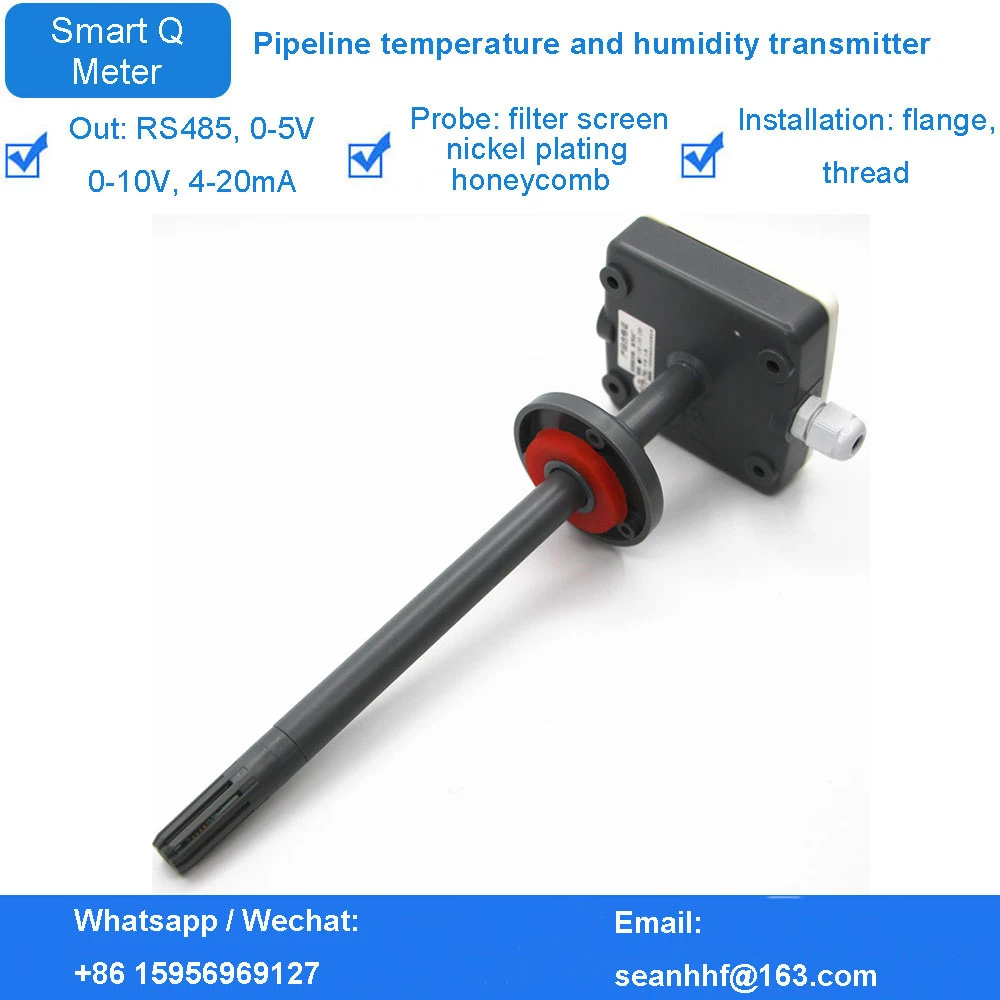 Pipeline temperature and humidity transmitter air duct temperature and