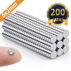 Super Powerful Disc Magnets for Fridge, DIY, Building, Scientific, Craft, and Education Projects (200pcs)