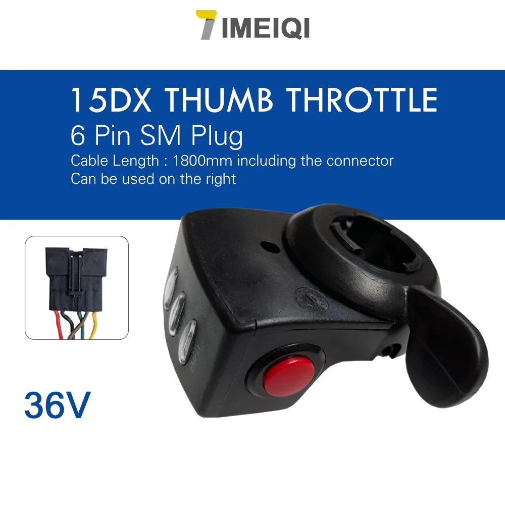 Accélérateur au pouce avec prise SM 3P Pour vélo électrique, scooter