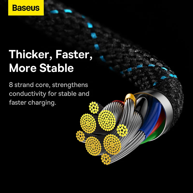 Baseus 100W USB C to TYPE C Elbow Charging Cable for Macbook Huawei Xiaomi Dell HP Laptops Tablets Fast Charger Gaming USB Cable