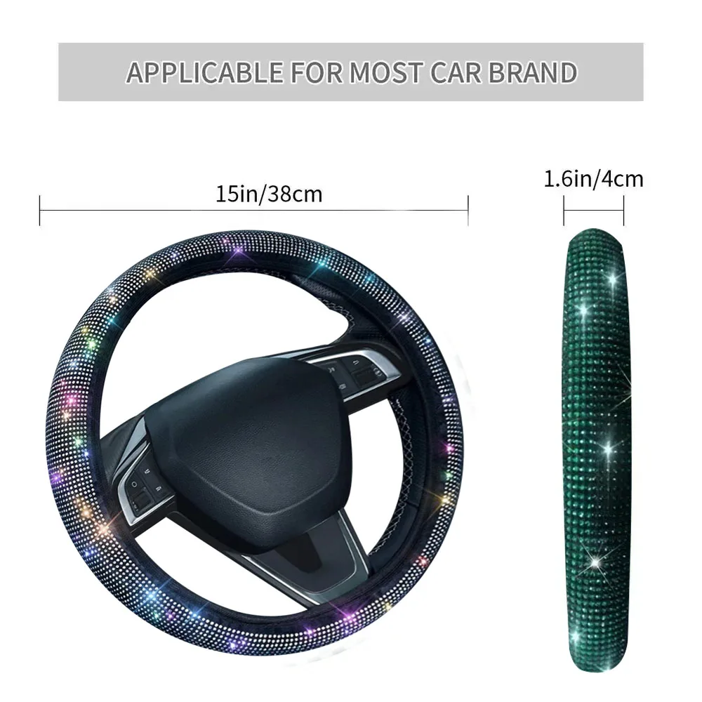 Coprivolante Universale Antiscivolo per Auto, Misura Universale Adatta per Volanti da 15 Pollici/38cm di Diametro, Accessori Auto alla Moda - Image 5