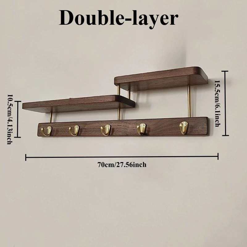 מעמדי מעיל עץ נורדיים רטרו תלייה יצירתית פשוטה יוקרתית מדף מרובה תכליתי עיצוב אסתטי מעמדי בגדים