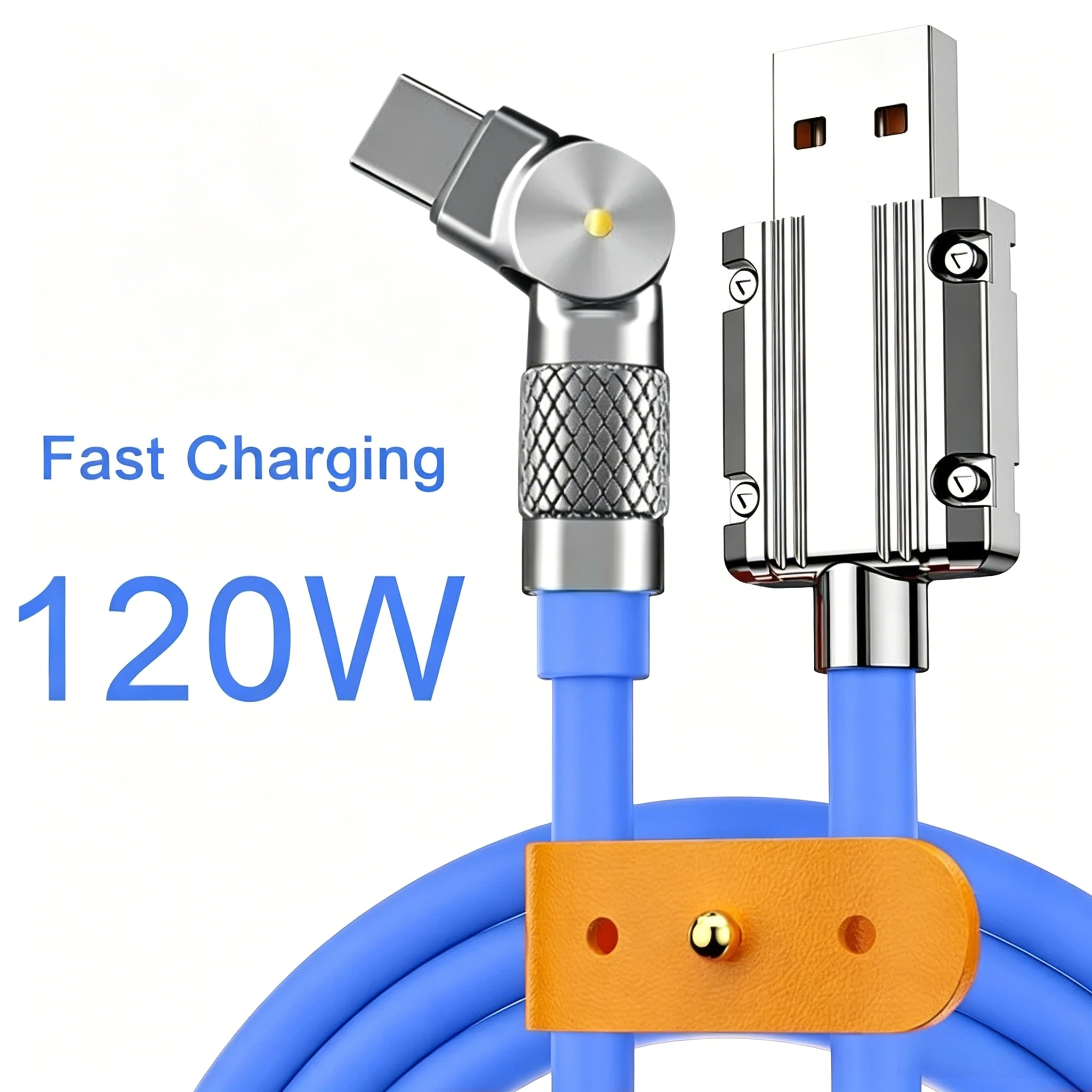 ตัวเลือกสินค้า สายชาร์จ USB-C 120W ชาร์จเร็ว 1.5 เมตร ใช้ได้กับ Samsung Xiaomi Huawei