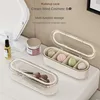 Creative Grid Makeup Brush Storage Box Dustproof and High-end Dressing Table Organizer Box Large Capacity Powder Puff Makeup Box 2