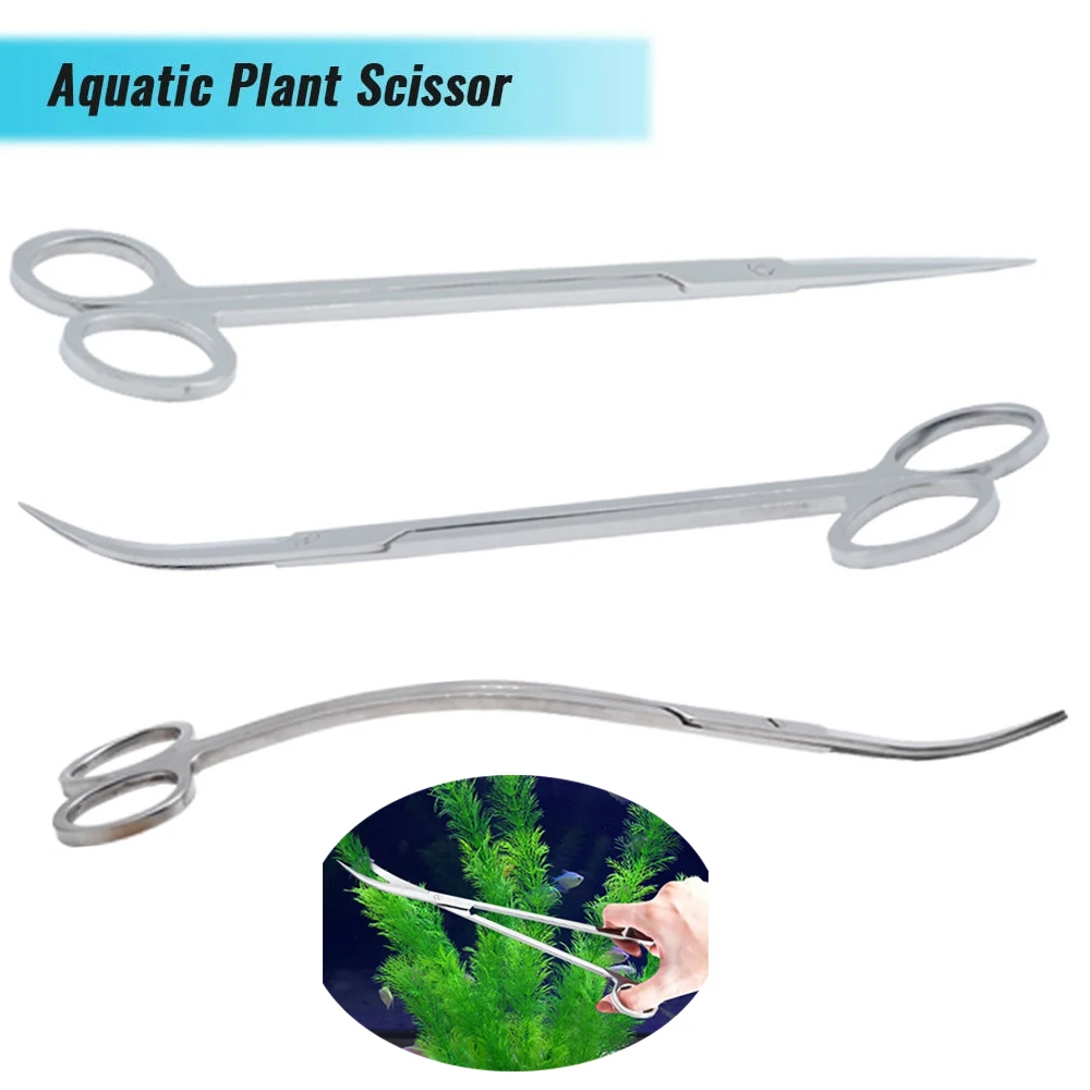 

3pcs/Set Aquarium Tank Tools Kit Aquascaping Fish Tank Aquatic Plants Long Tweezers Scissors Stainless Steel Maintenance Tool