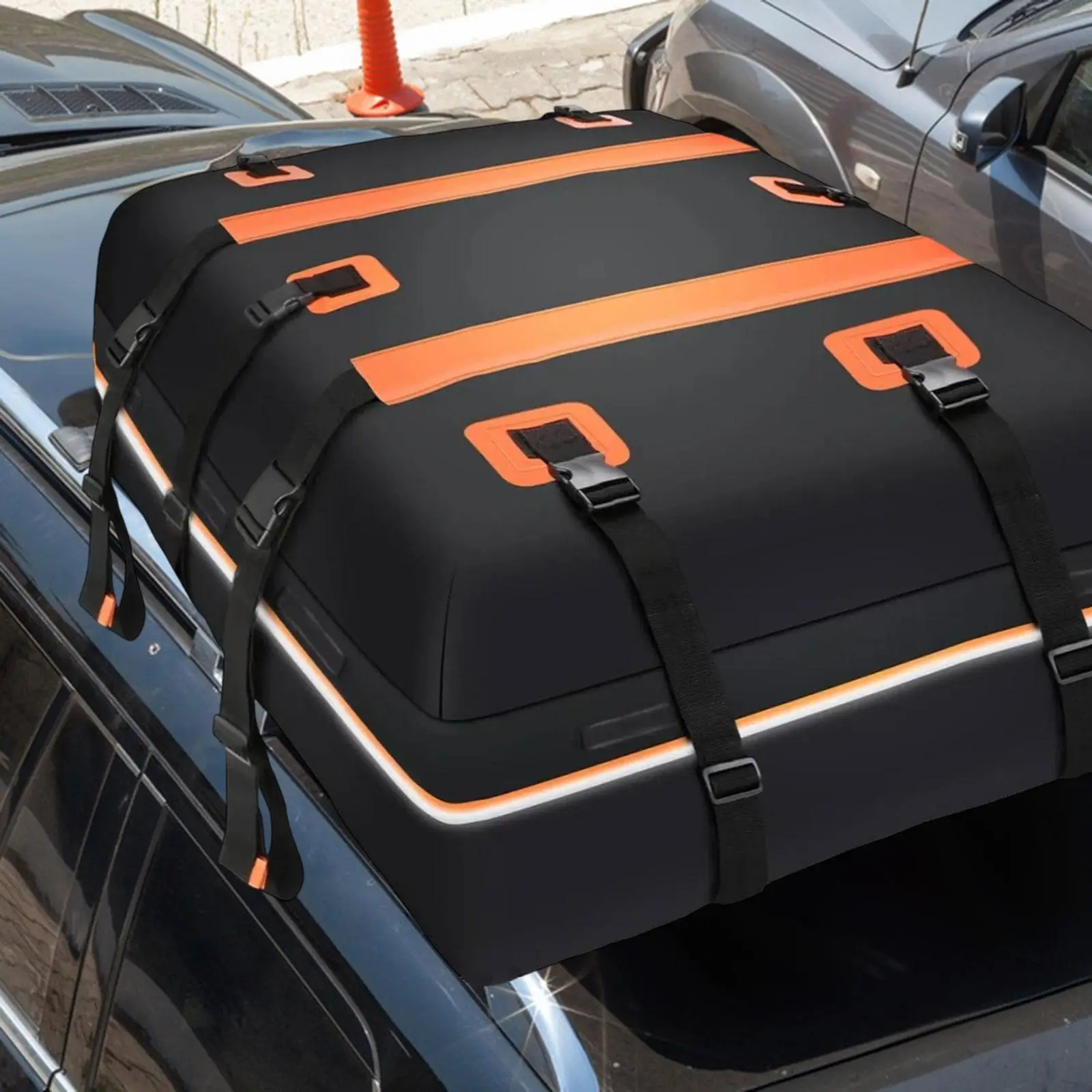 Car Roof Bag Rooftop Cargo Carrier Practical Travel Accessories Heavy Duty for All Cars with and without Rack 20 Cubic Feet Car Roof Bag Rooftop Cargo Carrier Practical Travel Accessories Heavy Duty for All Cars with and without Rack 20 Cubic Feet