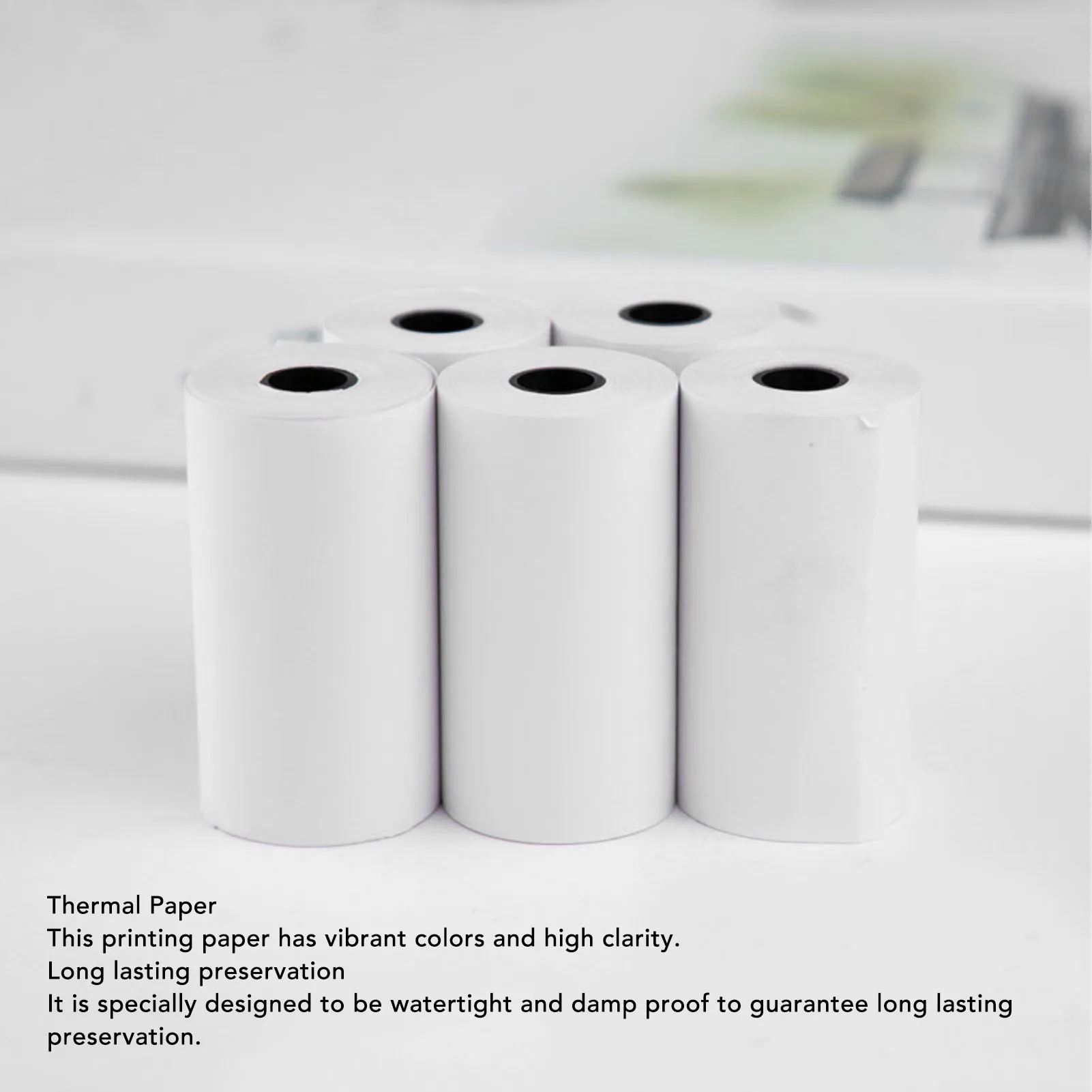 Premium Thermal Print Paper Rolls – 10-Pack of 57x25mm Instant Camera Refill Rolls