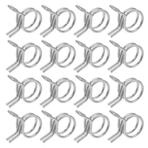 10Pcs 5mm-12mm Hose Clamp Stainless Steel Tube Spring Clips Fuel Line Hose Clamps Sealing Pipe Clips Hardware Accessories