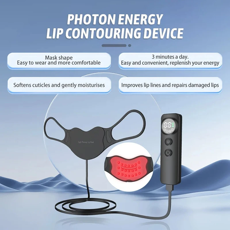 Photon Infrared Red Lights Therapy Lip Masks 4 Modes Lip Beauty Products Reduce Lines Skincare LED Light Brighten Device