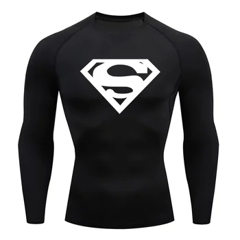 Men's Running Compression Long-Sleeve Sports T-Shirt, Fitness, Men's Jogging Sports Set, Top 1