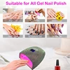 Nail Lamp with Rhinestones 66W UV LED Lamps for Nails Rechargeable UV Light For Nail Wireless Gel Polish Curling Manicure Tools 6