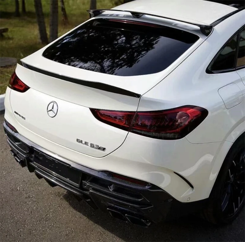 Real Carbon Fiber Spoiler For Mercedes Benz GLE Coupe W167 GLE350 450 53 63S 2020-2023 High Quality REAR WING TRUNK LIP SPOILERS - - Racext 31
