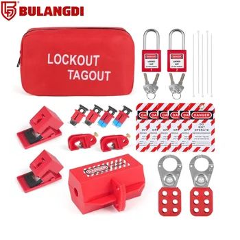 Kit di etiquetaggio di blocco - Lucchetti di blocco di sicurezza Hasps Loto Tag di etiquetaggio di blocco Set di serrature Loto Kit di tag di blocco elettrico