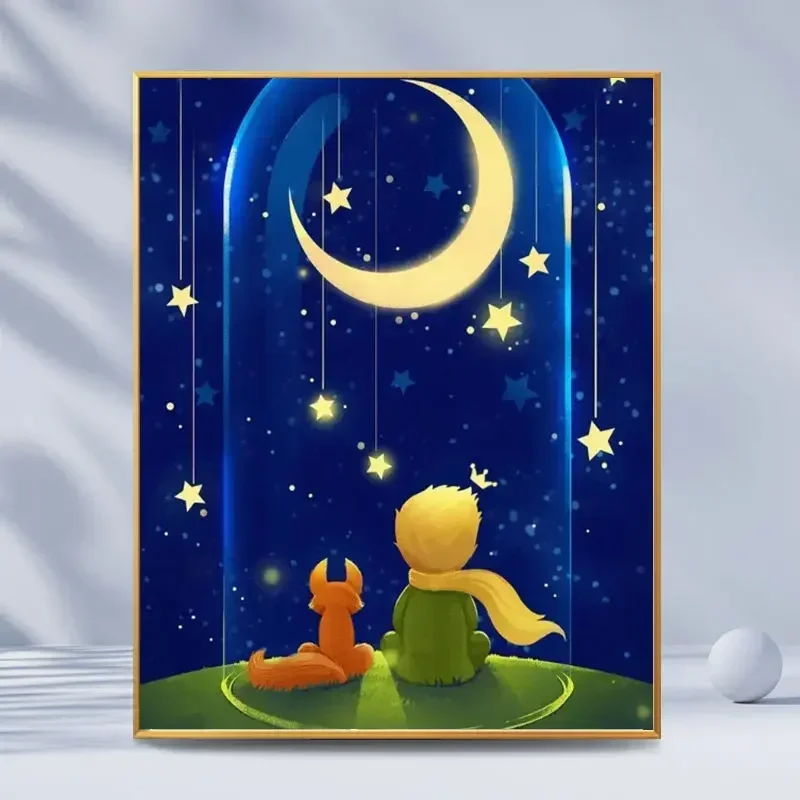 

21219-STB- Diy landscape figures and animals hand-painted digital oil painting set