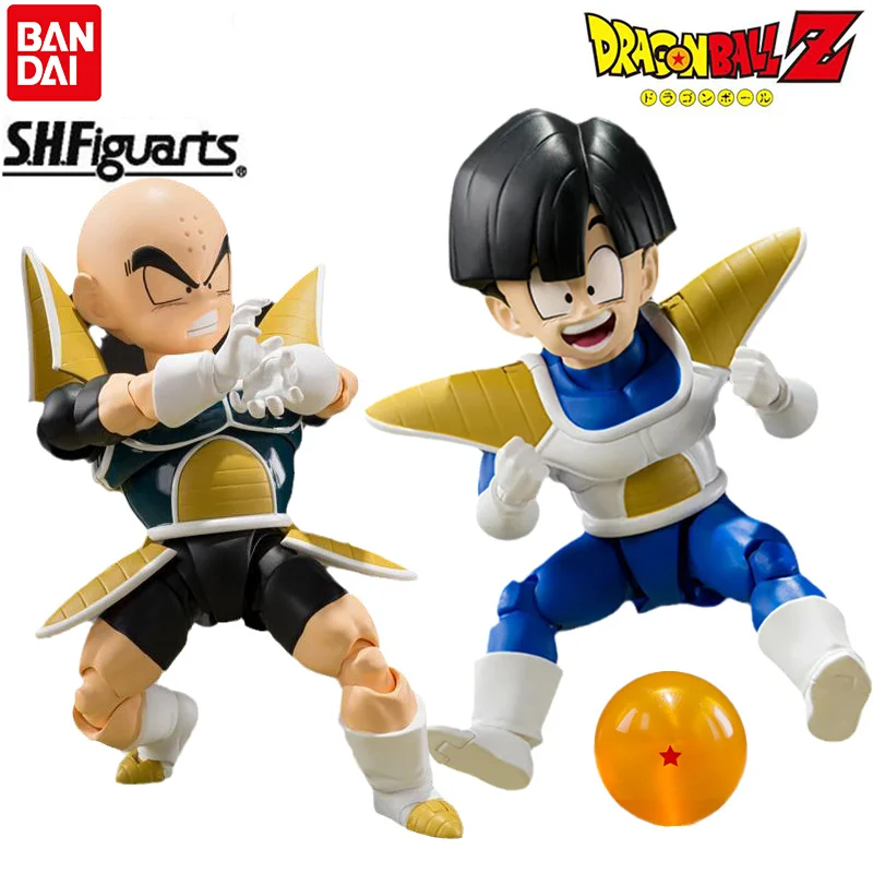 

Pre Order Bandai S.H. Figuarts Dragon Ball Z Kid Son Gohan Kuririn Battle Suit Action Model Anime Figurals Brinquedos Toys Gift
