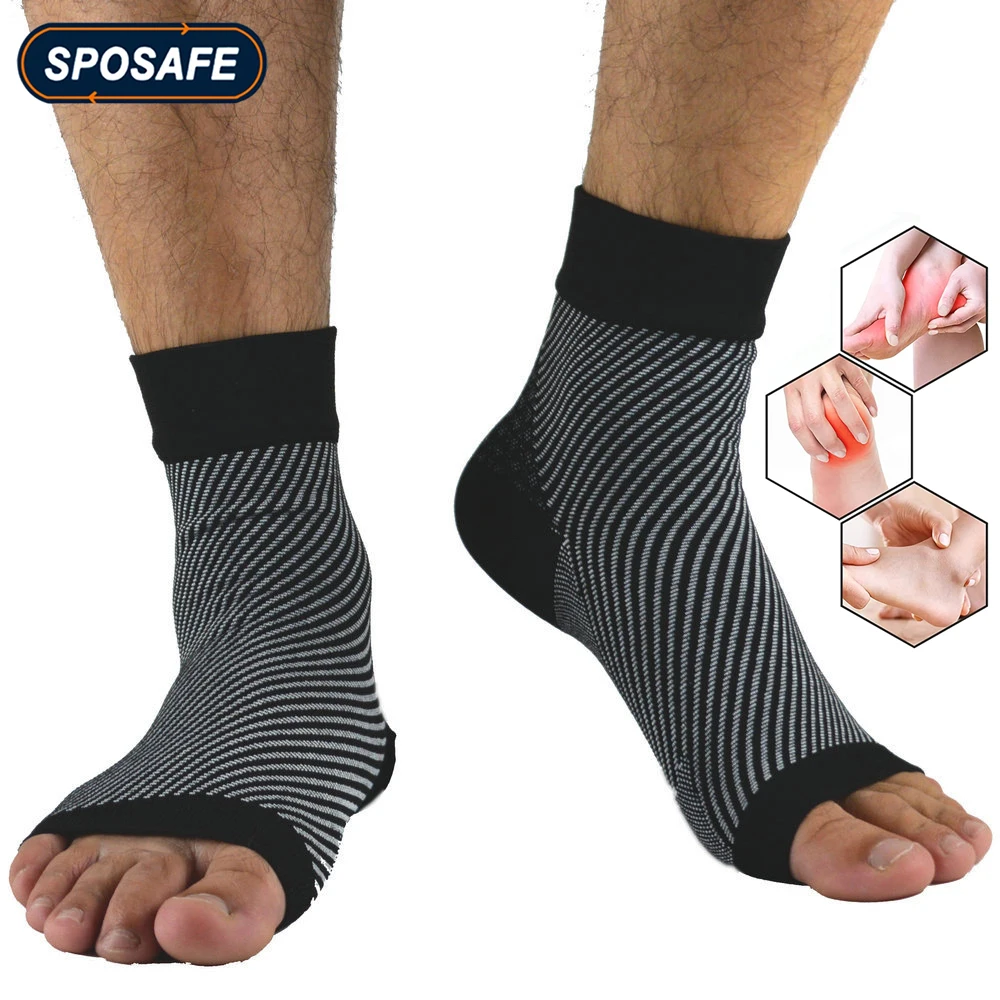 1pair Ankle Brace Compression Sleeves - Relieves Achilles Tendonitis, Joint  Pain. Plantar Fasciitis Sock With Foot Arch Support - Ankle Support -  AliExpress