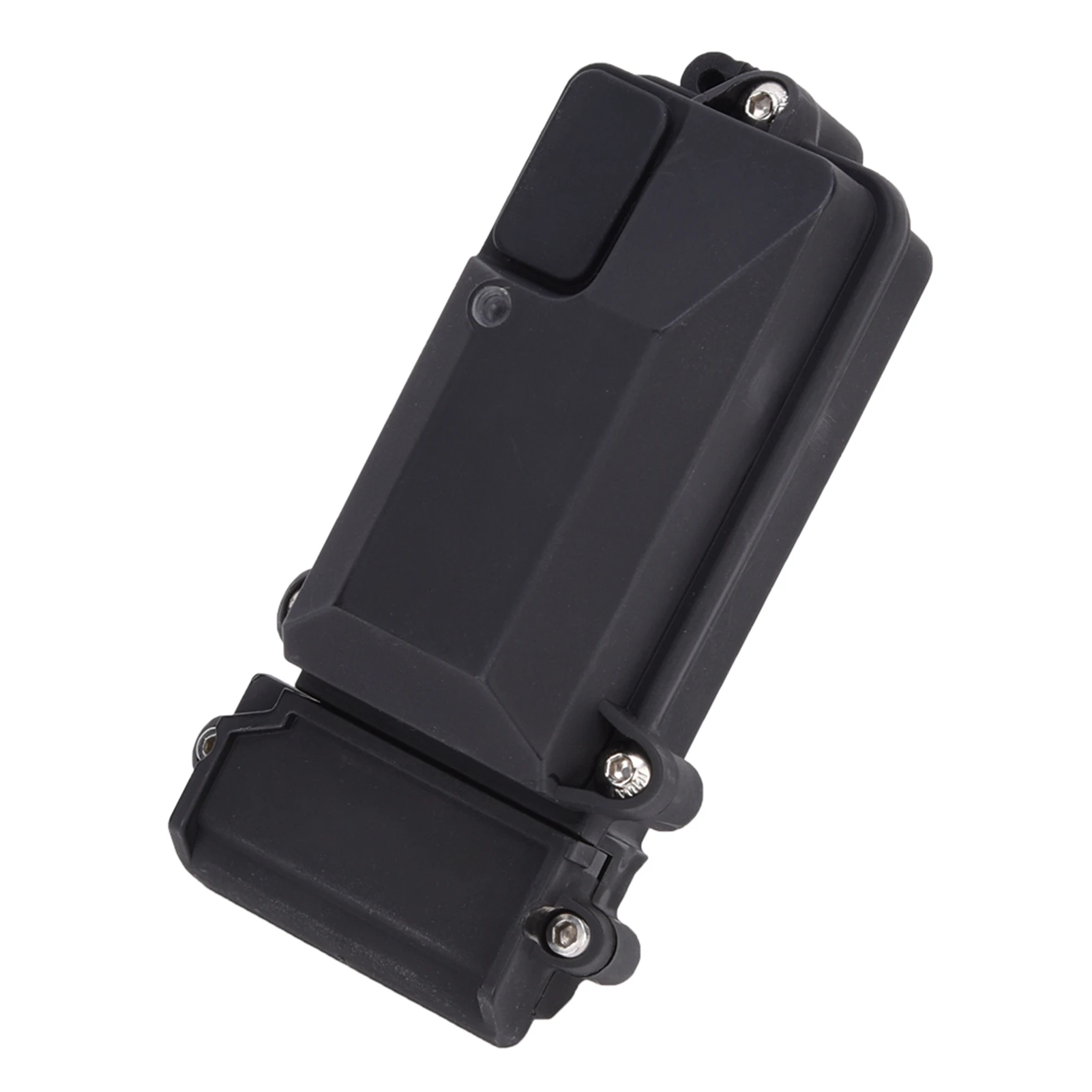 Détail des fixations de la boîte de réception étanche pour voiture RC TRAXXAS TRX-4 sur le support