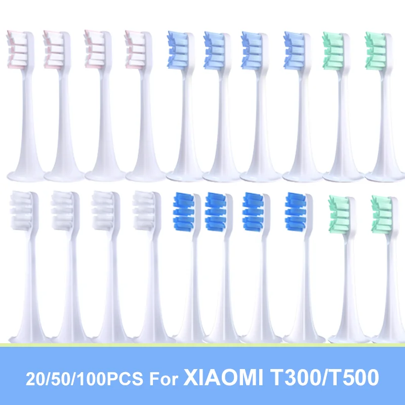 20/50/100Pcs Testine Di Ricambio Per Xiaomi T300/T500 Sonic Oral Care Morbide Testine Per Spazzolini Elettrici Aspirapolvere Dupont All'Ingrosso