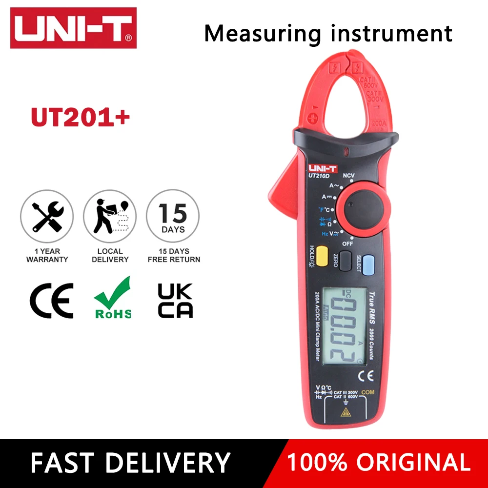 

UNI-T UT210D Электрический мультитестер, цифровой мультиметр True RMS, профессиональный, плоскогубцы, амперметр постоянного и переменного тока