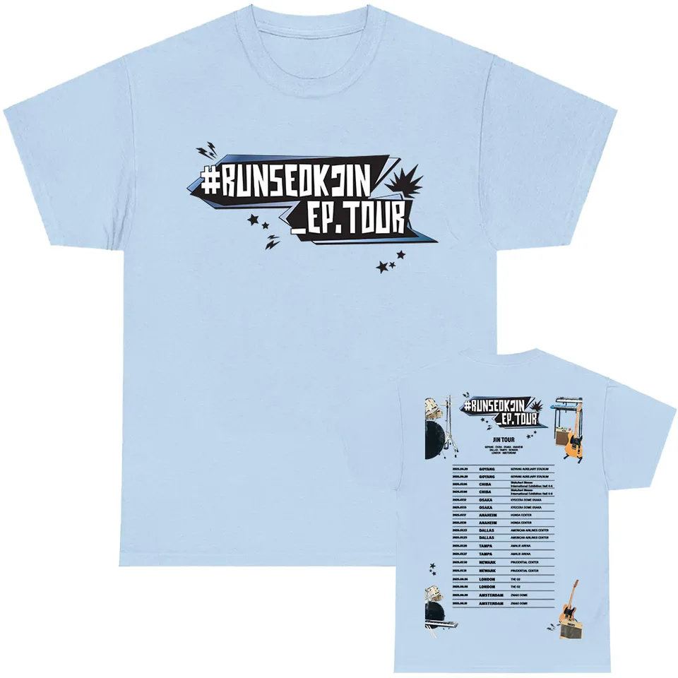 RUNSEOKJIN EP TOUR 2025 T-shirt Jin Korean Boys Band Member Print