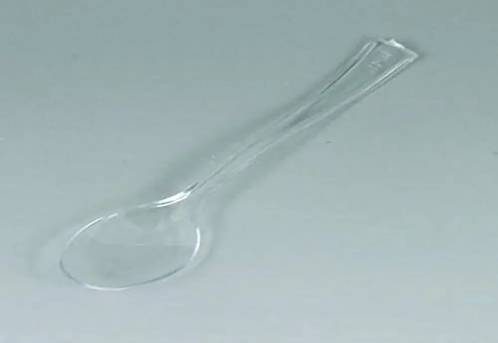 Clear Tiny Tasters Mini Spoons - 3.75" (Pack of 50) - Premium BPA-Free Plastic Appetizer Spoons - Perfect for Chic Tasting