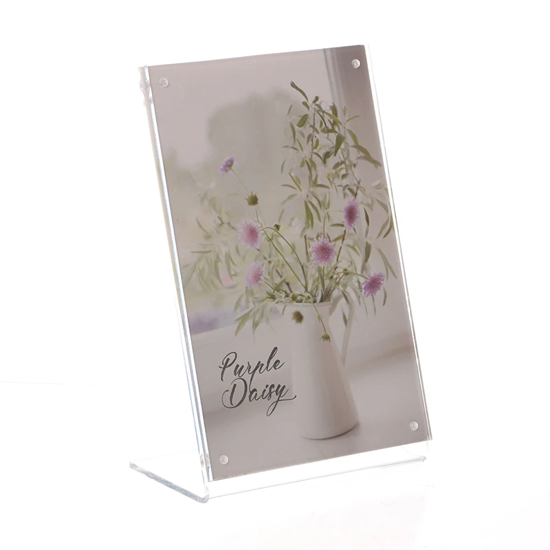 Photo Frame Acrylic Display Holder Transparent Photo Frame Acrylic Photocard Holder Picture Frame Price Tag Card Labels Poster Tag Display Stand Desktop Ornament
