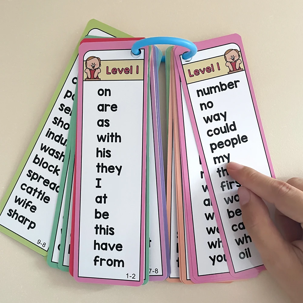 Kids 1000 Sight Words English Educational Cards ESL Teaching Materials Vocabulary Building Montessori Teacher Teaching Aids 6