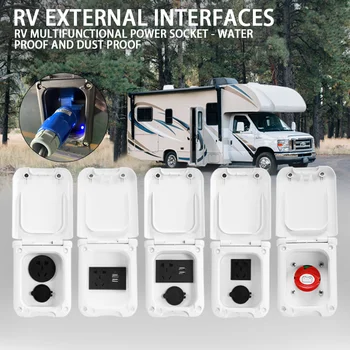 TYTXRV RV Caravan electrical outlets External Flush Hook Up power supply Waterproof Plug Socket Power outlet RV power receptacle 1