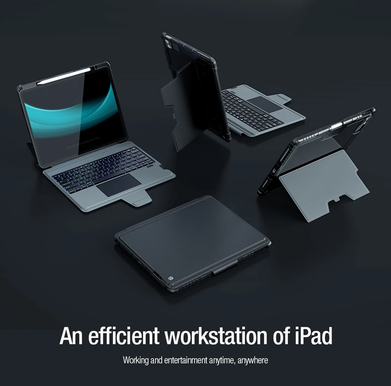 NILLKIN iPad キーボードケース Nillkin Carry Go ポータブルハンドルバックライトキーボード