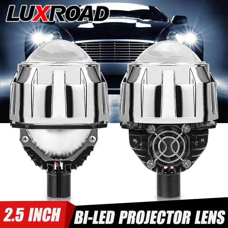 100W 20000Lm 2.5 Pollici Bi-Led Lente Abbagliante Anabbagliante Led Proiettore Lenes Per Faro H4 H7 9005 9006 Led Auto Moto Sostituzione