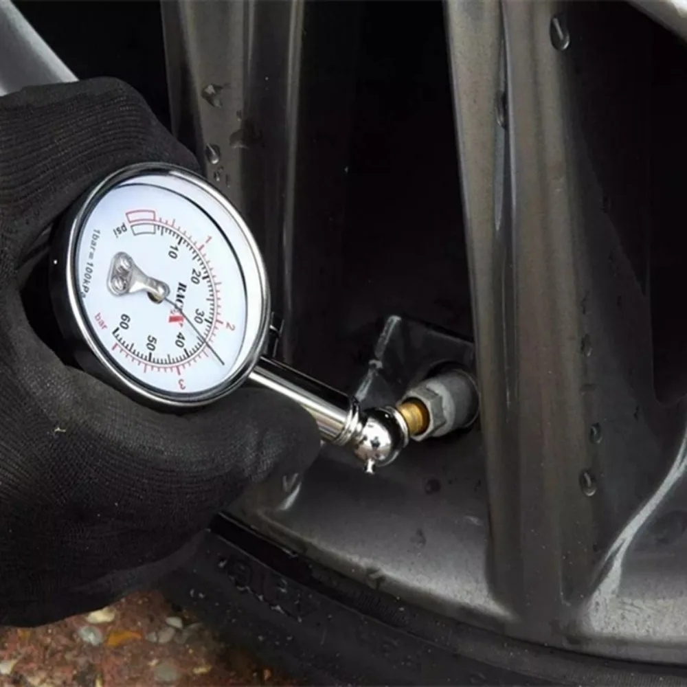 Car Tire Pressure Gauge Stainless Steel Inflation Pressure Gauge High Precision Meter Detector Repair Tools for Mechanical Tires 4