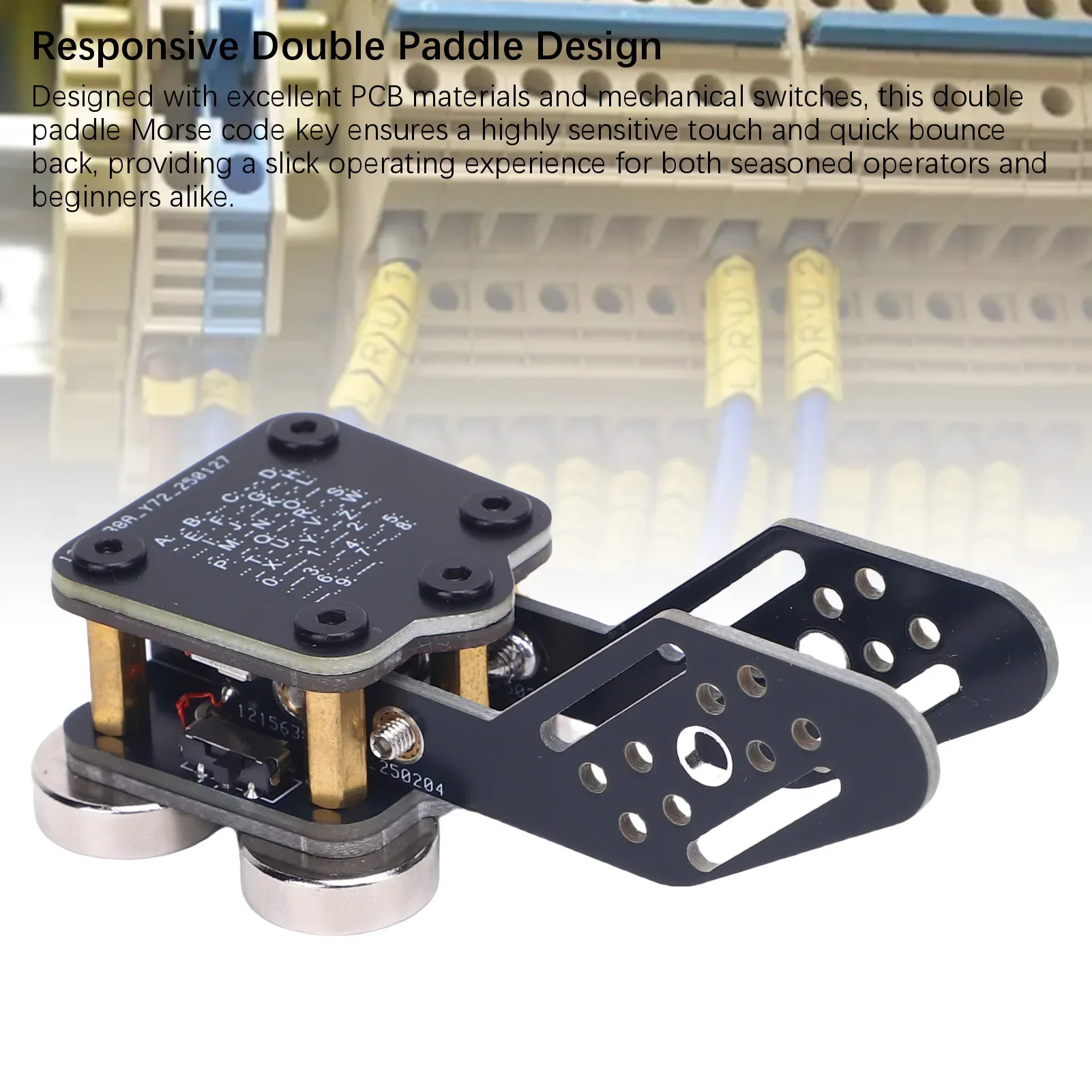 CW 키어 자동 트레이너 PCB 4번째 자석 베이스 3.5mm 및 Type-C 인터페이스 2채널 더블 패들 자동 모스 코드 키