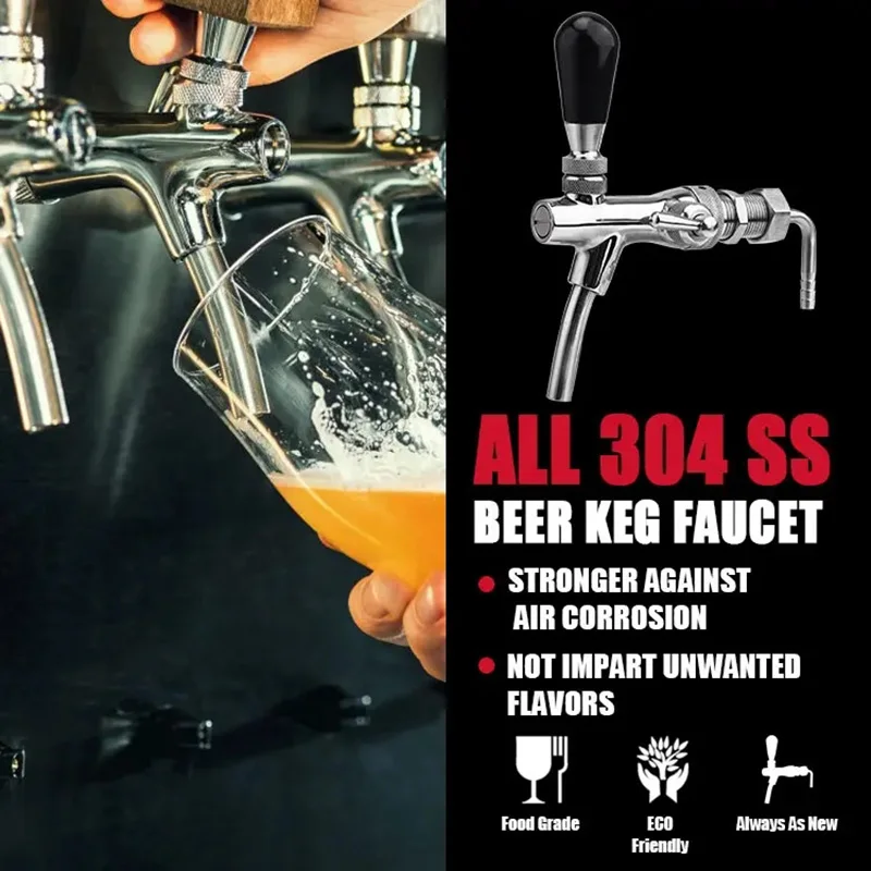 Rubinetto Per Birra Homebrew Vobor - Tap Regolabile Per Keg Con Sfera Di Blocco