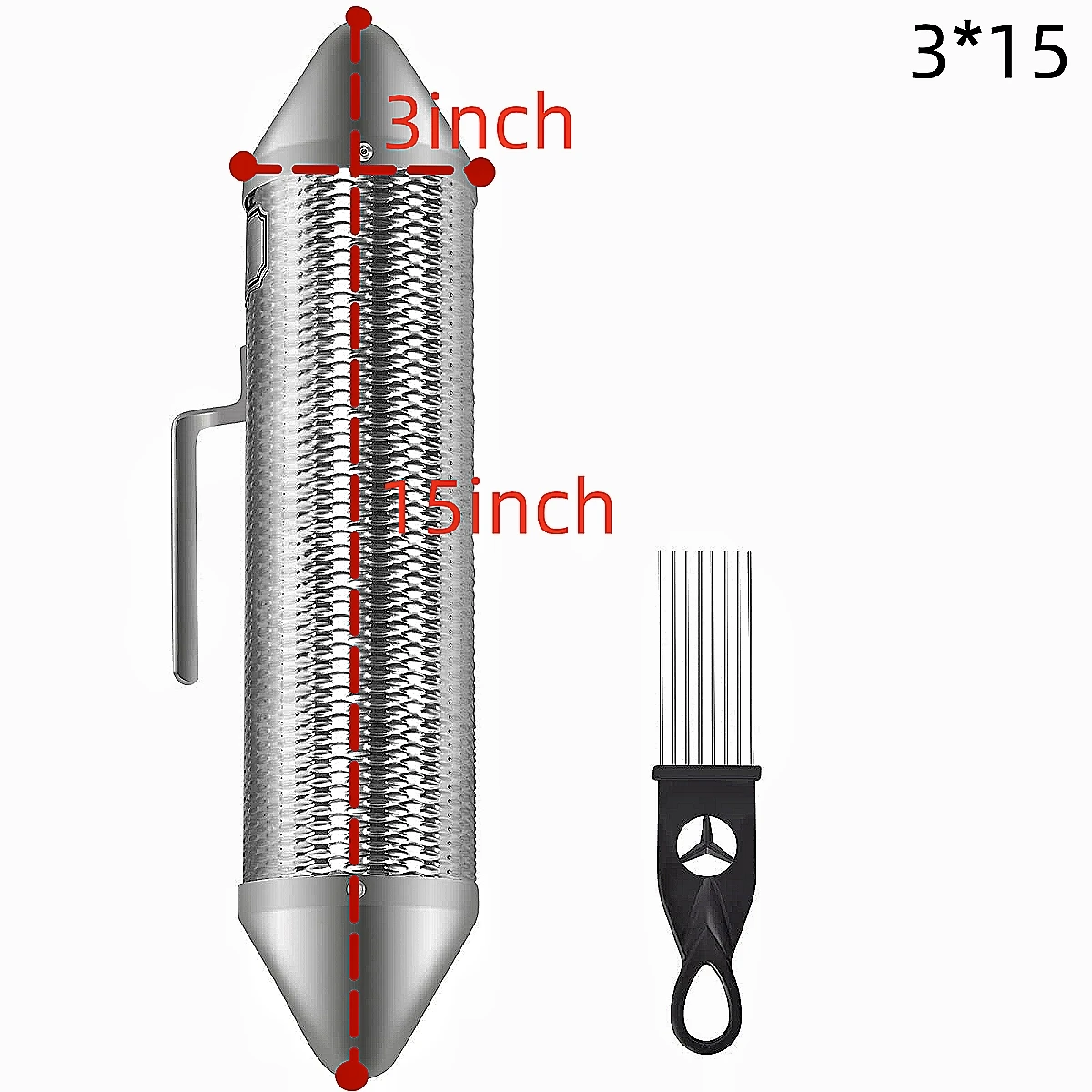 Stainless Steel Guiro Instrument - 10cm Percussion With Scraper, For Adults, Kids, Music Training