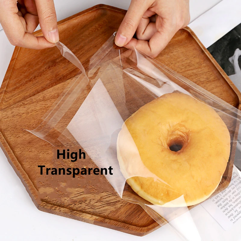 Transparent Clear Biscuit Bread Cookie Bags Food Candy Chocolate Wedding Birthday Party Plastic Packaging Bag 100pcs storage bag,storage box