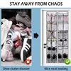 12/14 Pockets Over the Door Shoe Organizer Large Mesh Pockets With 4 Hooks Transparent Fabric Shoe Rack Storage Bag For Bedroom 4