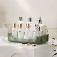 Bathroom Organizer Countertop Makeup Organizer Counter Storage, Skincare Cosmetics Shelf, Perfume Holder for Vanity Tray 2